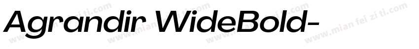 Agrandir WideBold字体转换